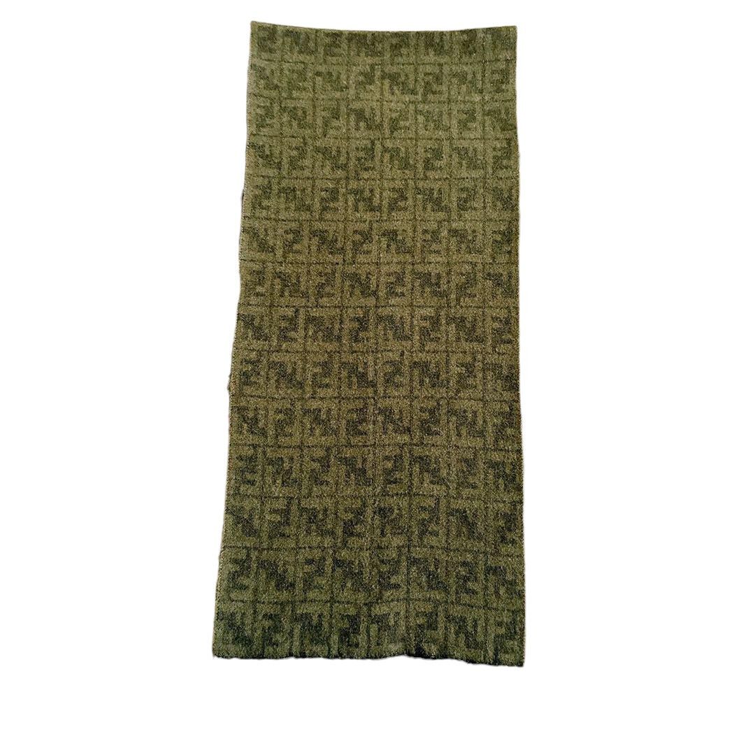 Fendi Fendi - Scarf Monogram Brown Vintage Canvas FF Zucca Size ONE SIZE - 2 Thumbnail