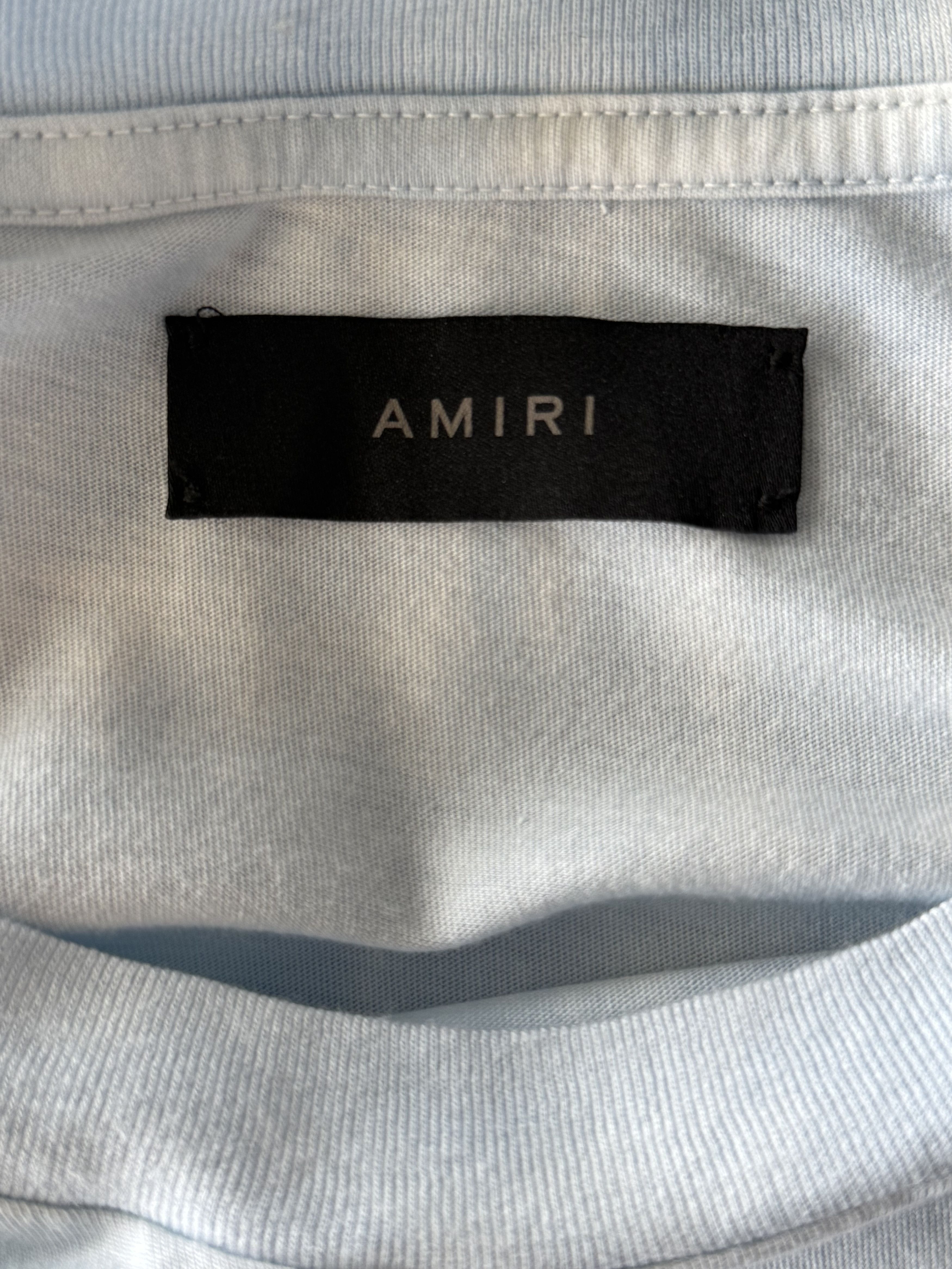 Amiri Amiri Blue Tie-Dye MA Core Logo T-Shirt Size US XXL / EU 58 / 5 - 3 Thumbnail