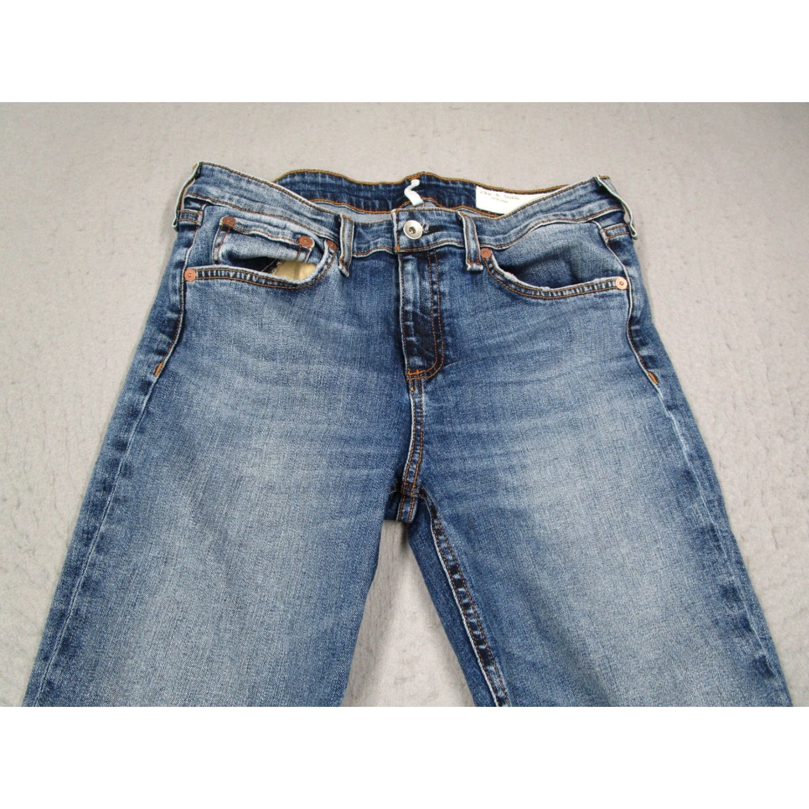 Rag & Bone Rag Bone Jeans Women 28 Blue Cate Mid Rise Skinny Distressed Denim 28x29 Womens Size 28" / US 6 / IT 42 - 2 Thumbnail
