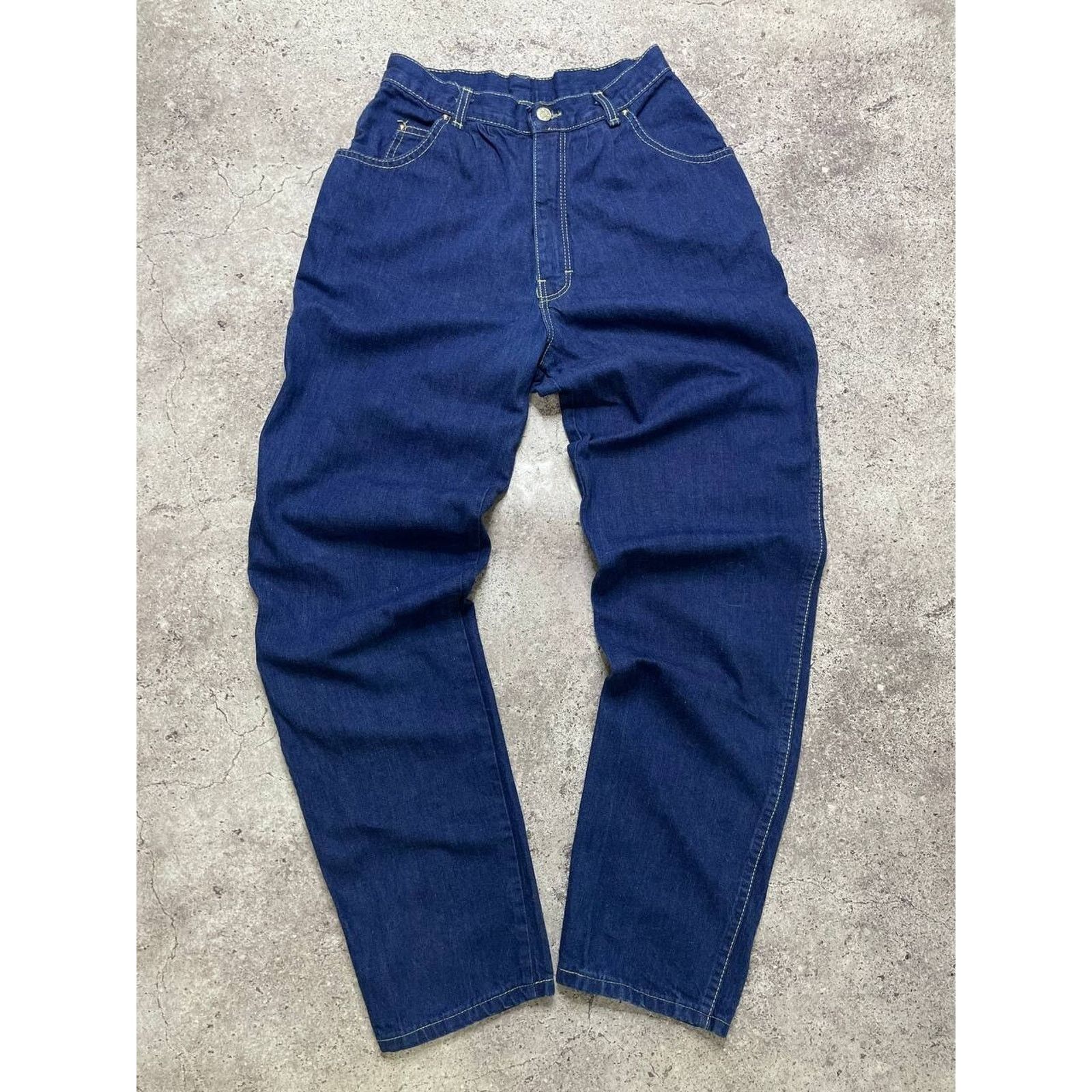 Vintage Vintage Zena High Waist Tapered Leg Jeans S Dark Wash Denim Size 26" / US 2 / IT 38 - 2 Thumbnail