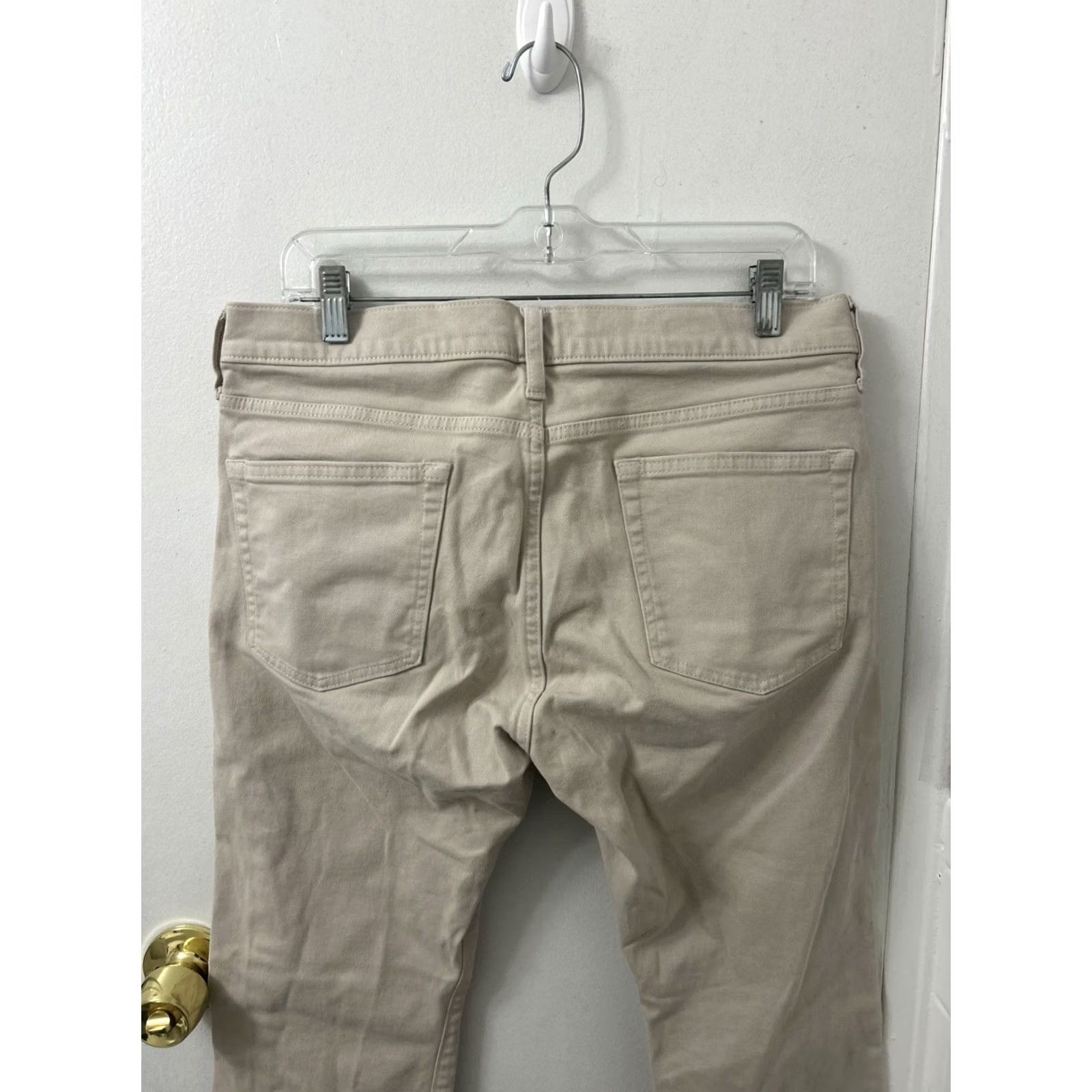 Vintage J Crew 484 Slim-Fit Stretch Chino Pants Mens 32x29 Beige Kurabo Japanese Fabric Slim Tapered Stretch Size US 32 / EU 48 - 6 Thumbnail