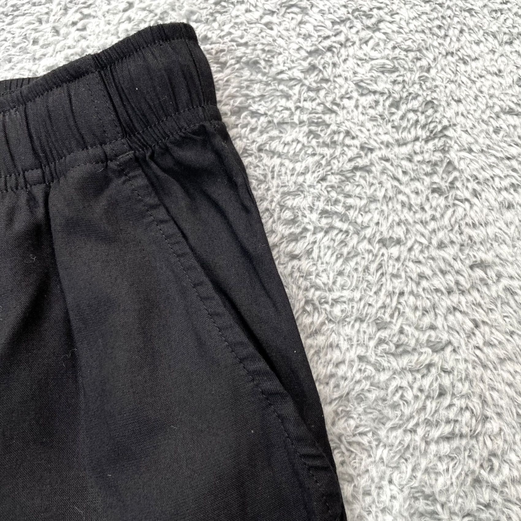 Uniqlo VINTAGE Uniqlo Pants Womens Large Black Jogger Elastic Waist Tapered Drawstring City College Size 30" / US 8 / IT 44 - 5 Thumbnail