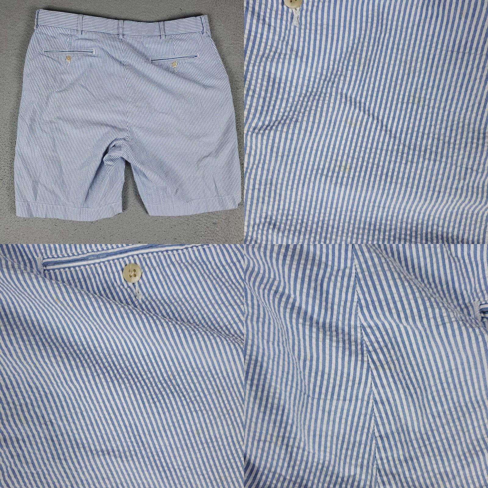 Ralph Lauren Ralph Lauren Shorts Mens Size 36 Blue Stripe Chino Flat Front Cotton Zip Size US 36 / EU 52 - 8 Thumbnail