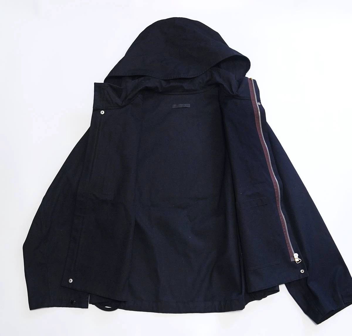 3MAN 3MAN SPORTS JACKET UK Made Cotton Canvas Hooded Black L Size US L / EU 52-54 / 3 - 4 Thumbnail