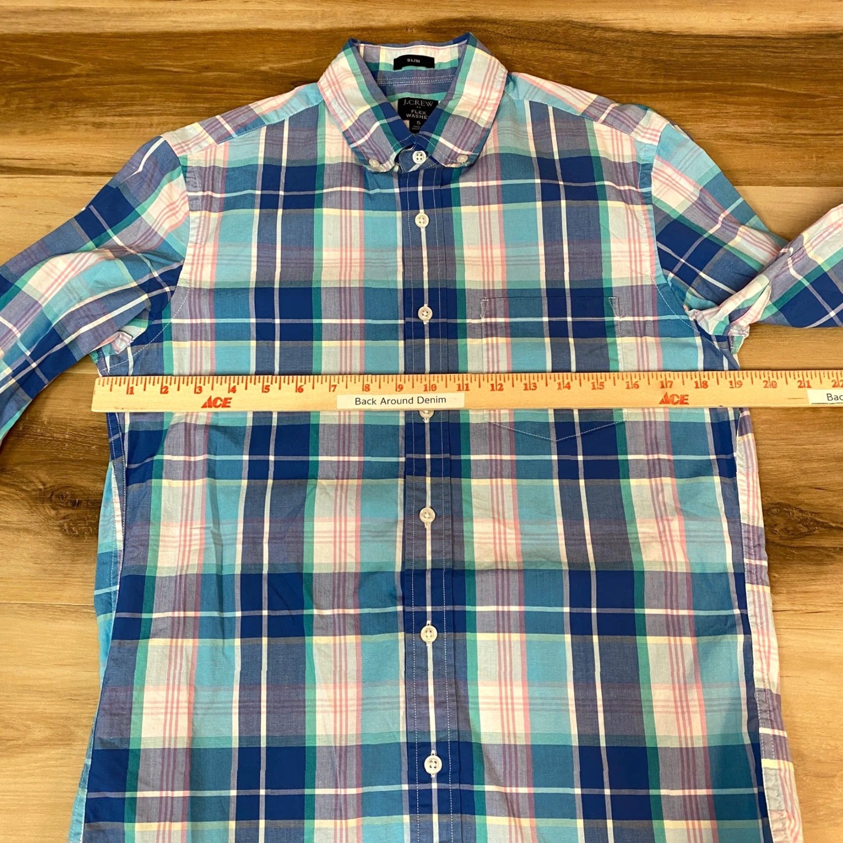 J.Crew J Crew Shirt Mens Small Slim Fit Plaid Button Down Long Sleeve Flex Washed Size US S / EU 44-46 / 1 - 7 Thumbnail