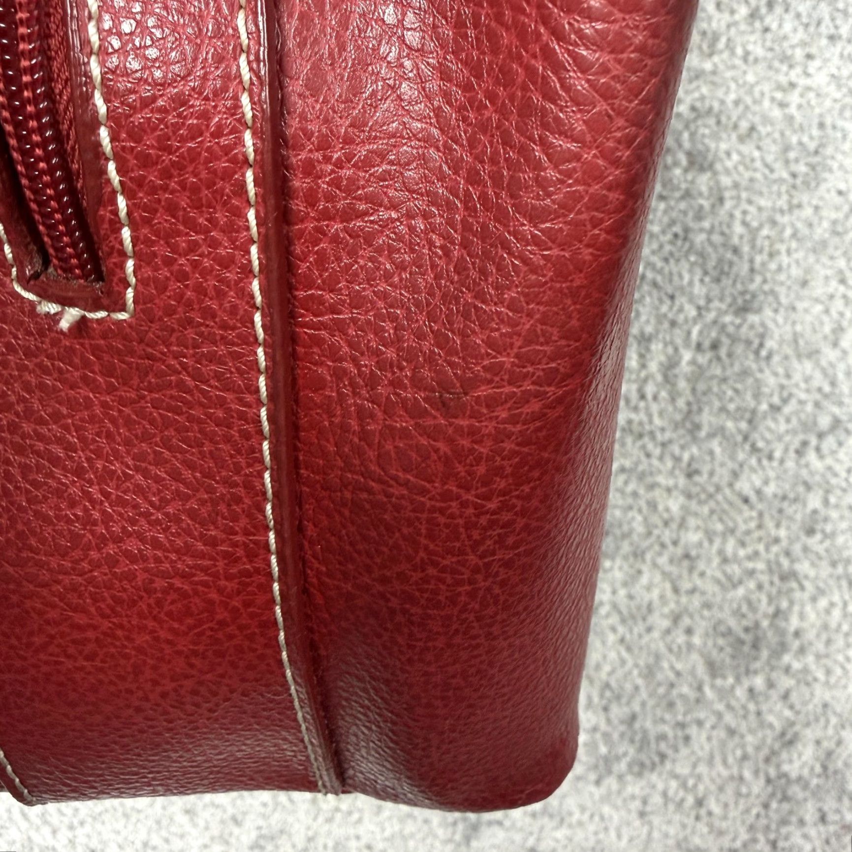 Tommy Hilfiger VINTAGE Tommy Hilfiger Tote Bag Red Medium Faux Leather Shoulder Purse Handbag Women Size ONE SIZE - 6 Thumbnail