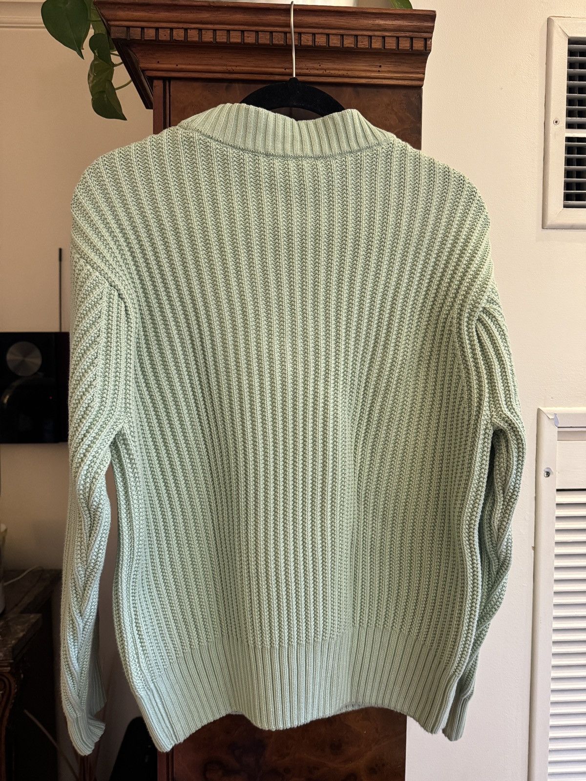 AMI AMI Paris Cotton Wool Blend Mint/Green Ribbed Sweater Size US S / EU 44-46 / 1 - 4 Thumbnail