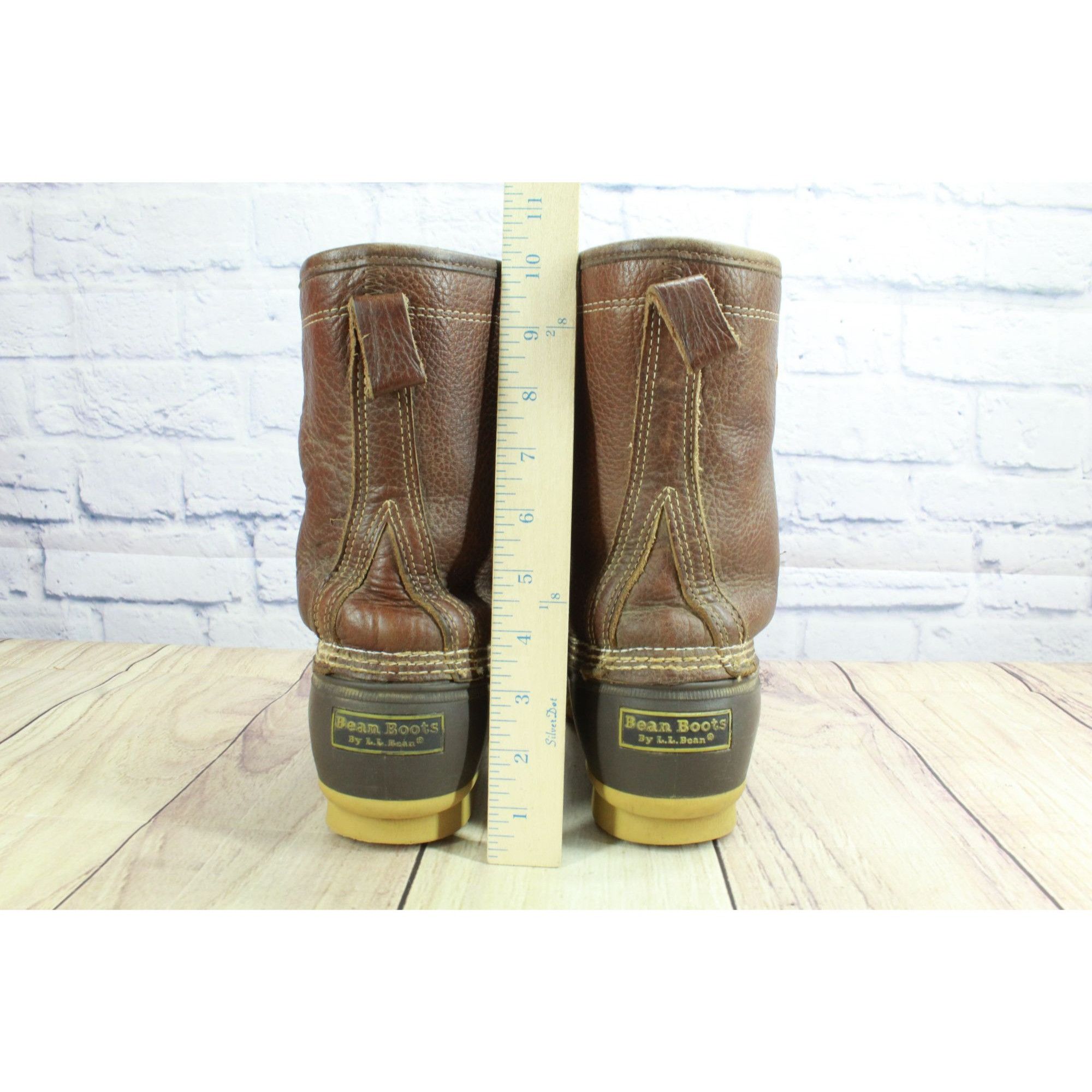 L.L. Bean × Leather LL Bean Leather Shearling Lined Insulated Duck Boots 10 M Size US 10 / IT 40 - 6 Thumbnail