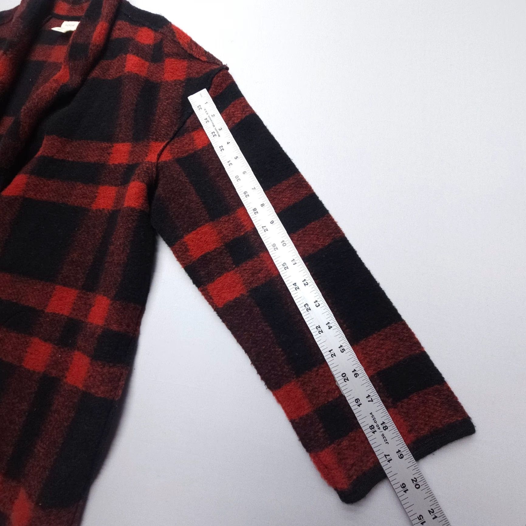 Vintage Aspen Cardigan Womens Large Red Plaid Wool Blend Open Knit Cozy Sweater Winter Fall Spring Summer Casual Womens Size L / US 10 / IT 46 - 6 Thumbnail