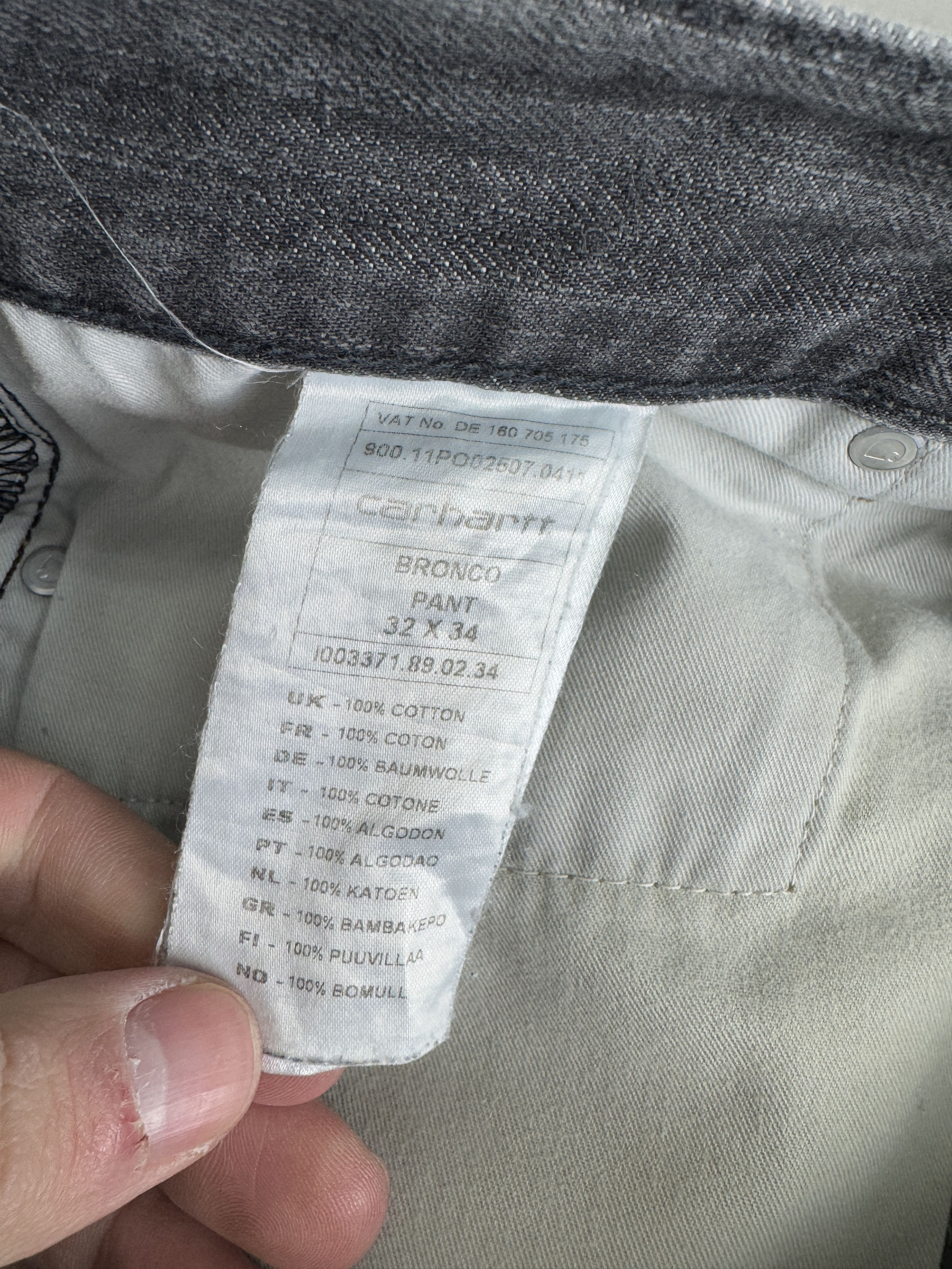 Carhartt CARHARTT Bronco Denim Pant Vintage Leather Patch W32 L34 Size US 32 / EU 48 - 8 Thumbnail