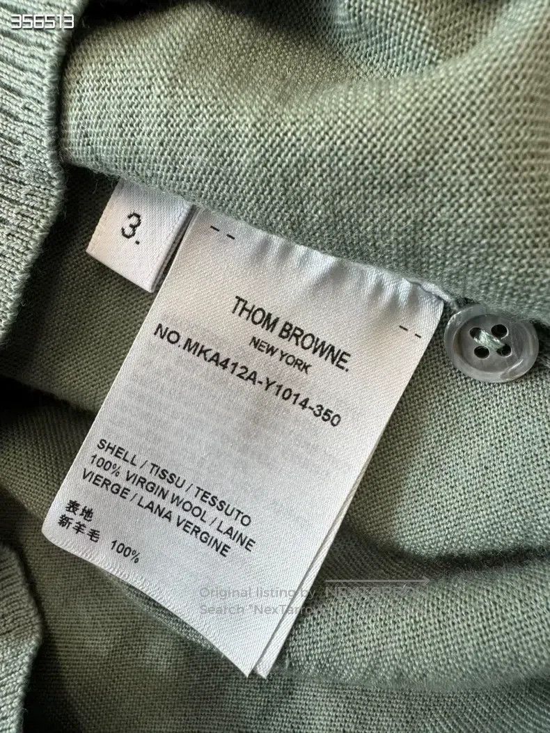 Thom Browne Thom Browne Double Sleeve Logo Tape Thin Wool Sweater Size US L / EU 52-54 / 3 - 5 Thumbnail
