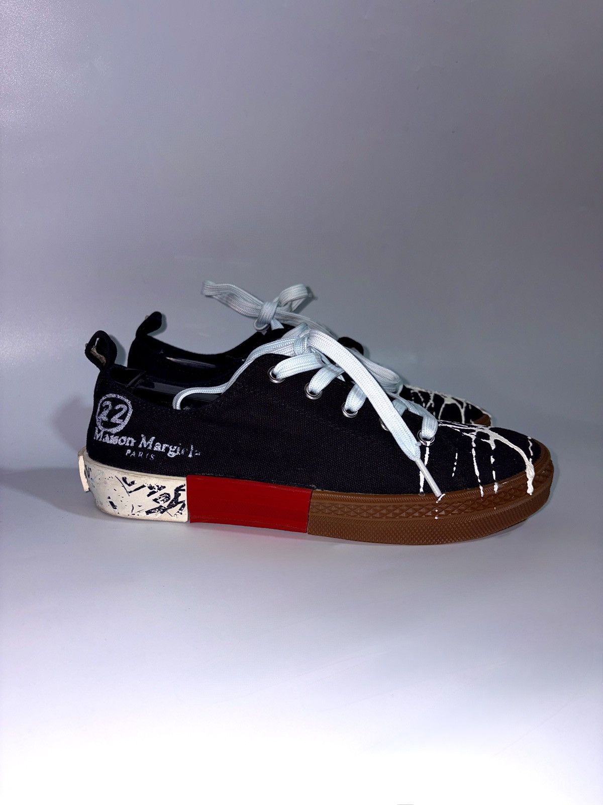 Maison Margiela M A I S O N M A R G I E L A paint splatted sneakers Size US 8 / IT 38 - 6 Thumbnail