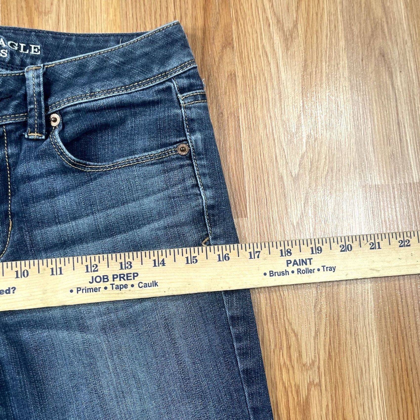 American Eagle Outfitters American Eagle Outfitters Jeans Women's 4 Short Blue Wash Denim Super Skinny Size 27" / US 4 / IT 40 - 6 Thumbnail