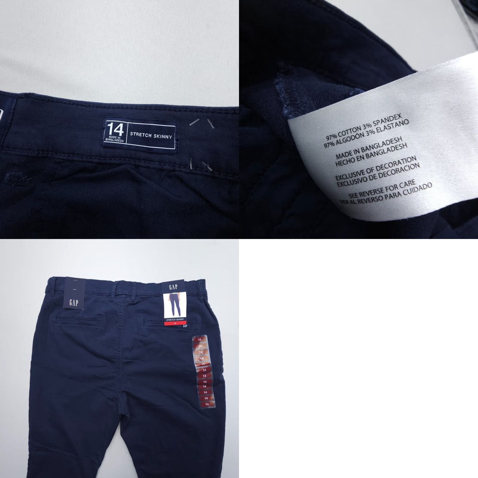 Gap GAP Stretch Skinny Chino Pants Womens 14 Blue Cotton Stretch NWT Casual Travel Skinny City/Chino Pants Womens 14 Blue Cotton Stretch NWT Size 36" / US 14 / IT 50 - 8 Thumbnail