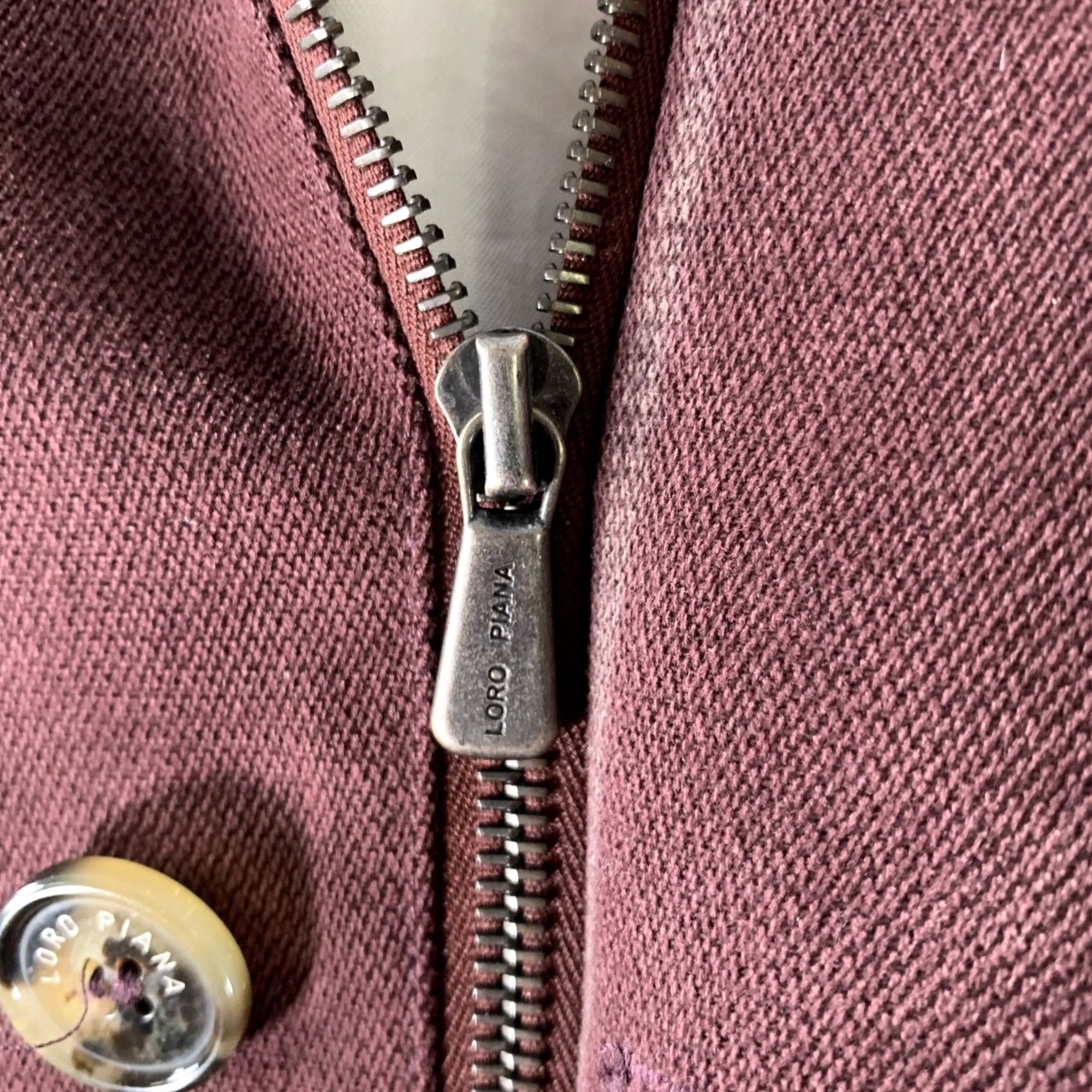 Loro Piana LORO PIANA Jacket Mens XL Burgundy Size Cotton Zip Size US XL / EU 56 / 4 - 6 Thumbnail