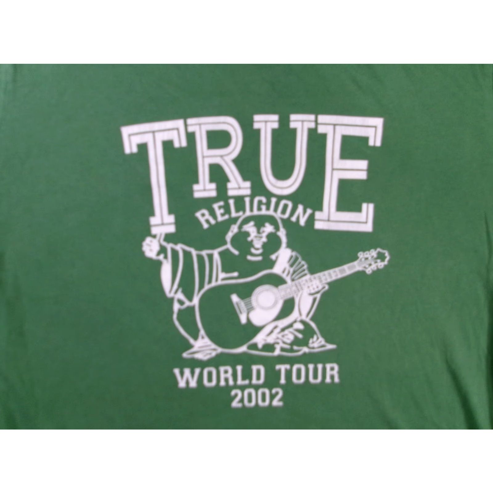 True Religion True Religion Shirt Mens 2XL Green World Tour 2002 Buddha Guitar Graphic T-Shirt Size US XXL / EU 58 / 5 - 2 Thumbnail