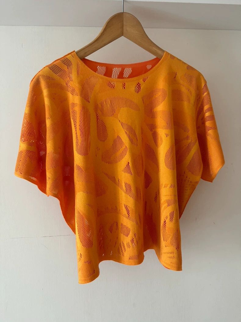 Issey Miyake Issey Miyake size:one size Orange short-sleeved shirt Size XS / US 0-2 / IT 36-38 - 1 Thumbnail