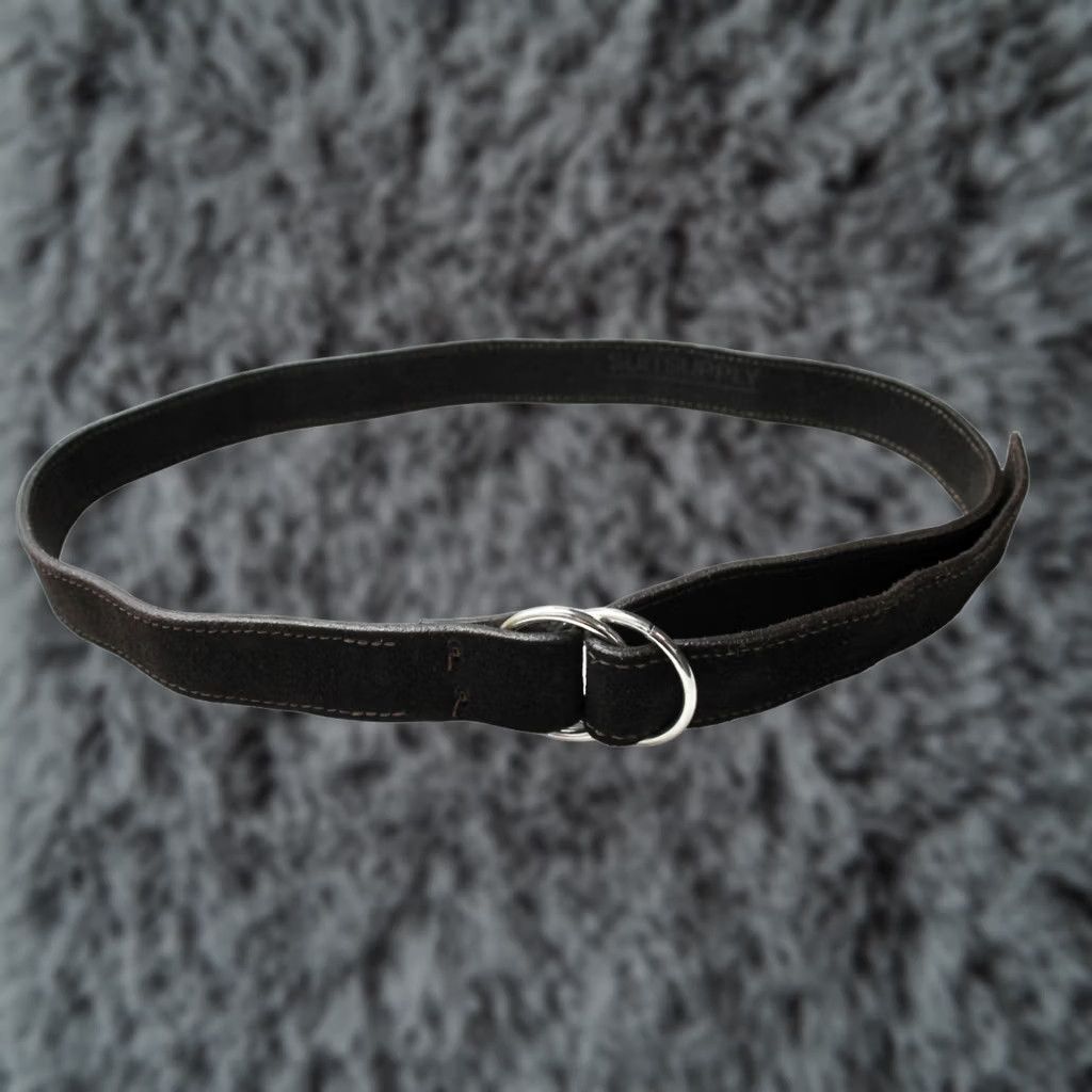 Suitsupply Suitsupply Belt Men's 85/34 Suede Genuine Leather Brown Double Round Buckle Belt Size ONE SIZE - 1 Thumbnail