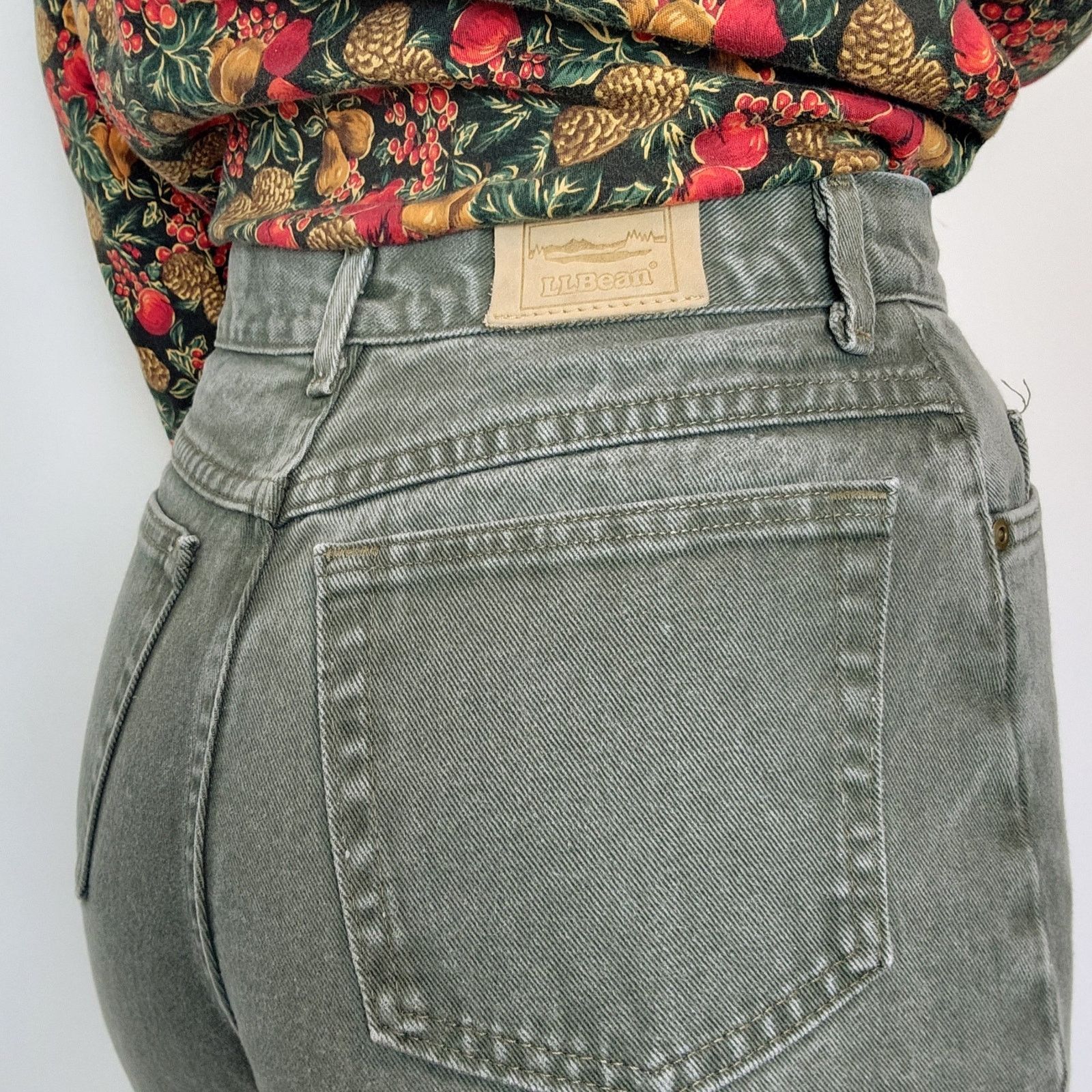 L.L. Bean Green L.L. Bean High Waisted Jeans 10 Vintage Petite Crop Size 32" / US 10 / IT 46 - 2 Thumbnail