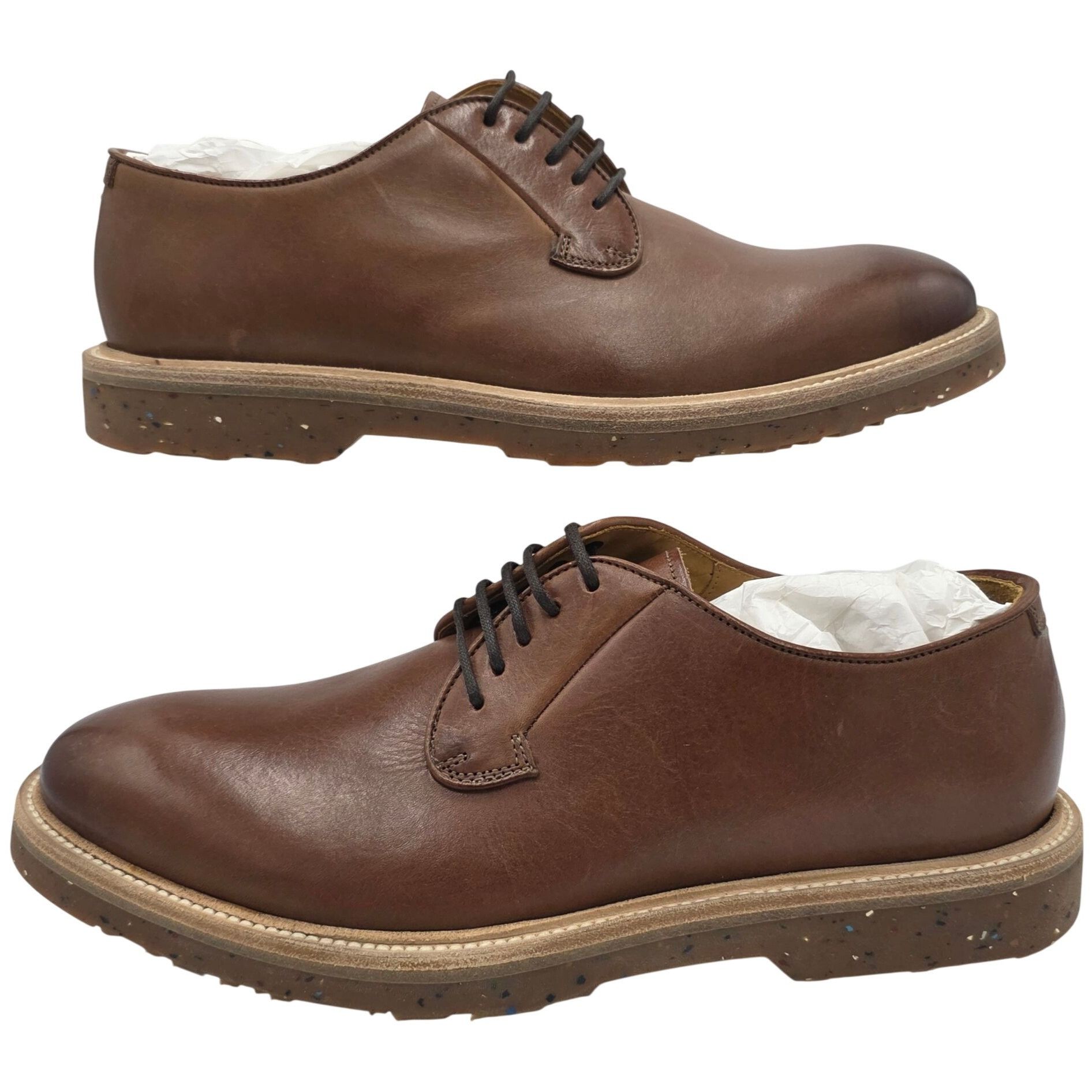 Barneys New York NEW Barneys New York 7656 Maine Burnished Brown Leather Derb Size US 8.5 / EU 41-42 - 3 Thumbnail