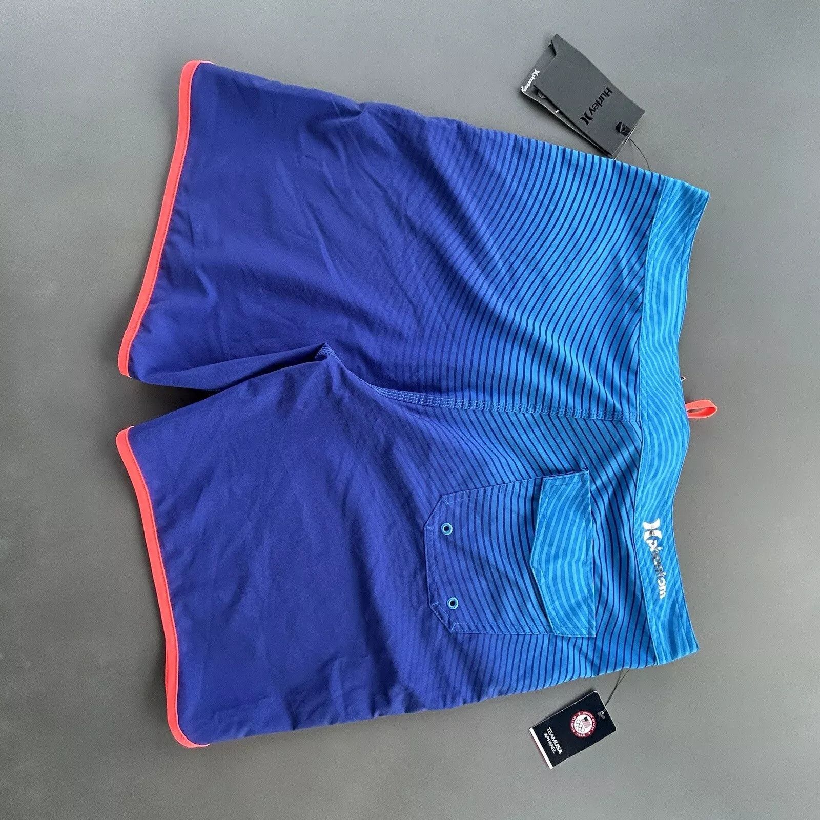 Hurley Hurley Phantom Block Party Team USA Blue Stretch Size US 34 / EU 50 - 9 Thumbnail