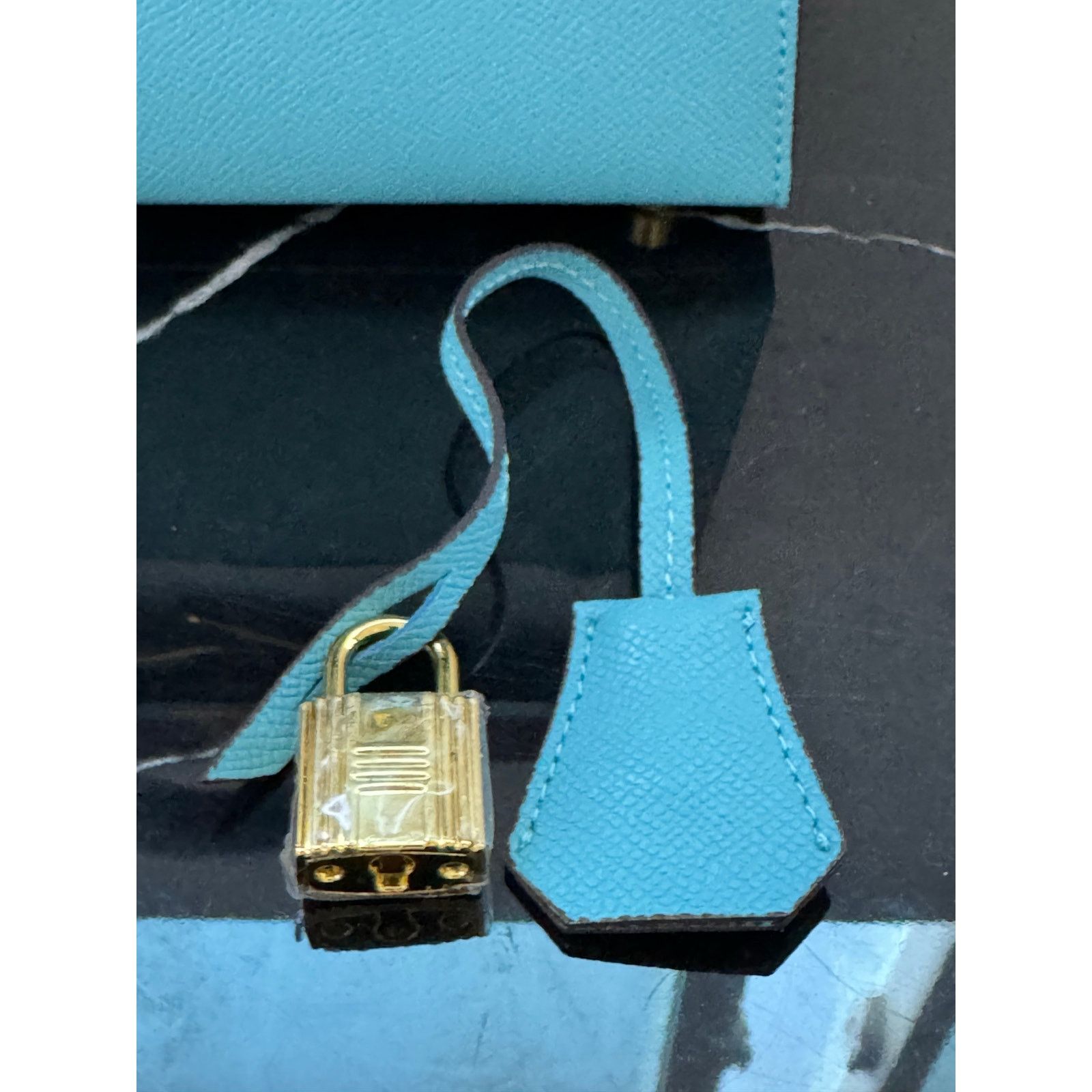 Other Aqua Blue “Kelly-Style” Top Handle Bag Size ONE SIZE - 21 Thumbnail