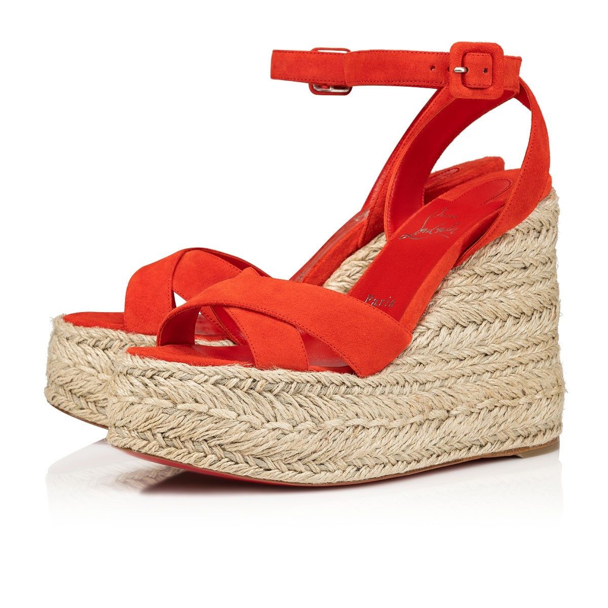 Christian Louboutin o1s1wg110924 Mariza Zeppa Heeled in Red Size US 9 / IT 39 - 2 Thumbnail