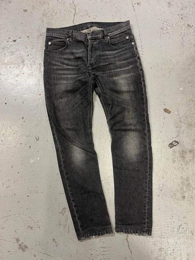 Balmain 2000s Balmain Black Faded Slim Denim Jeans Size US 31 - 6 Thumbnail