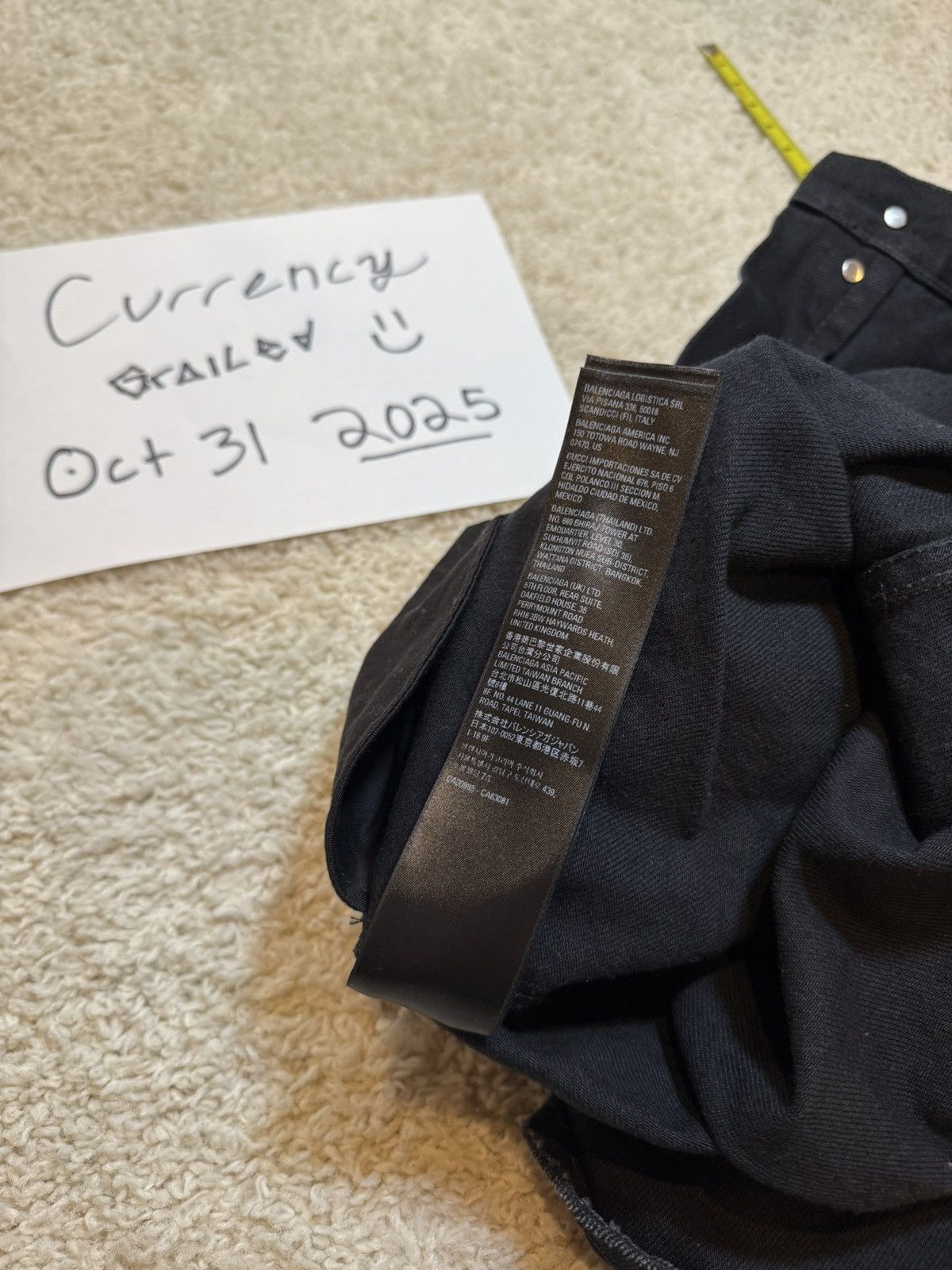 Balenciaga Balenciaga Jet Black Heal Drag Jean Size US 29 - 10 Thumbnail