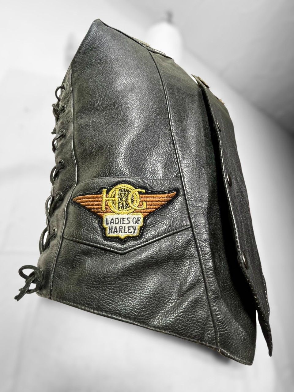 Harley Davidson Vintage 90s Harley-Davidson Leather Motorcycle Vest Size XS / US 0-2 / IT 36-38 - 4 Thumbnail