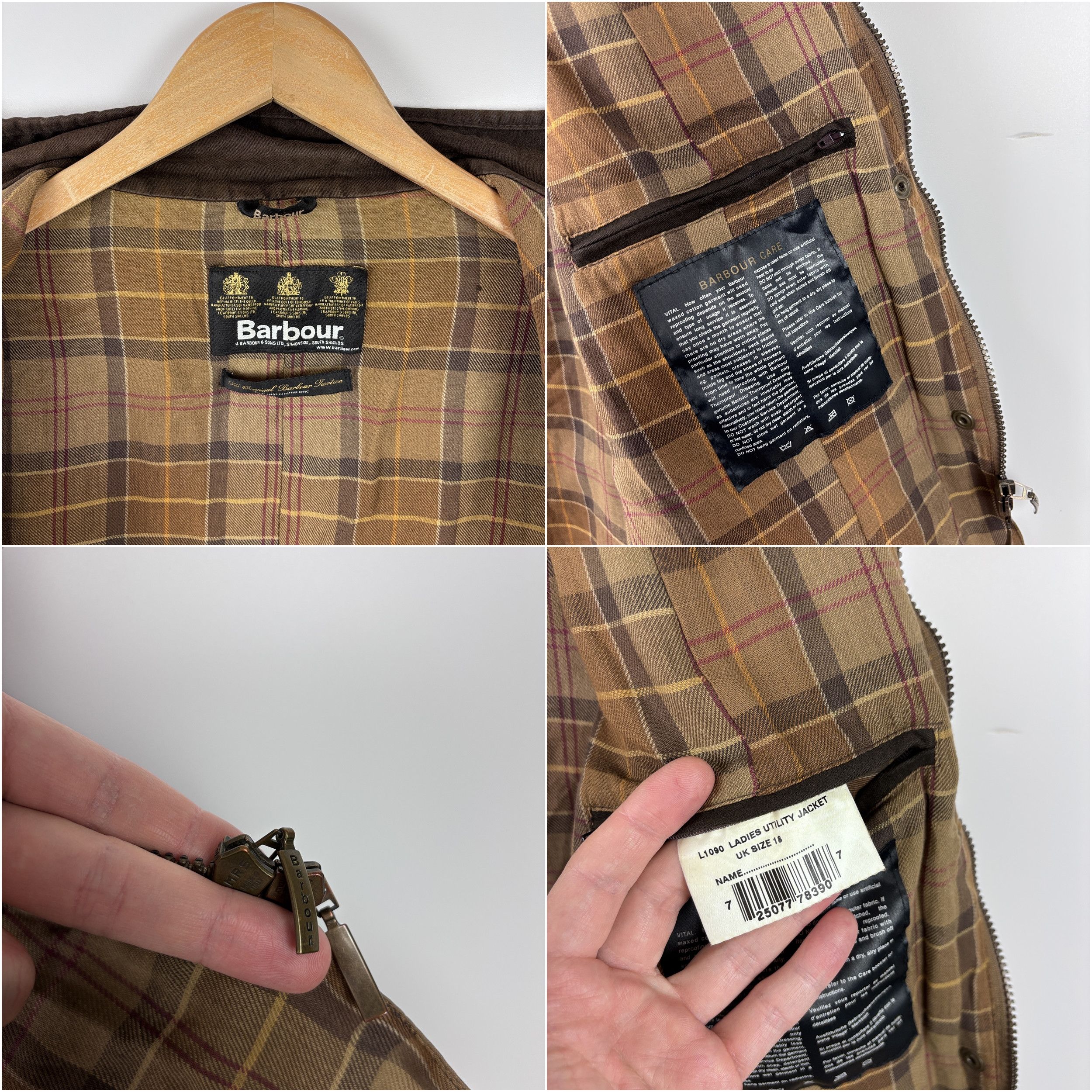 Barbour Barbour Ladies Utility Wax Jacket Brown Size UK 18 Size XL / US 12-14 / IT 48-50 - 9 Thumbnail