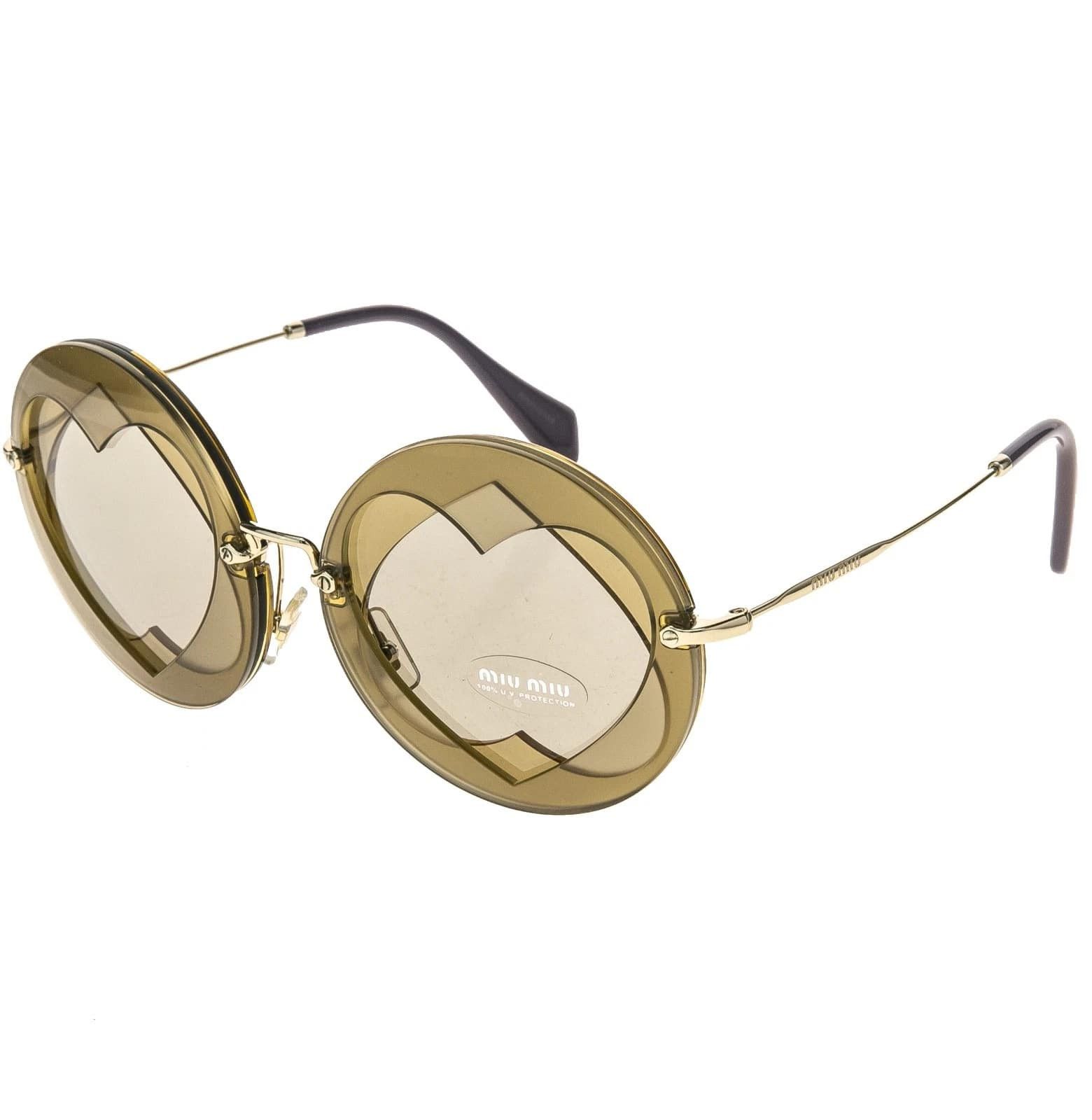 Miu Miu MIU MIU 01S MU01SS Overlapping Game Hazelnut Beige Mirror Size ONE SIZE - 4 Thumbnail