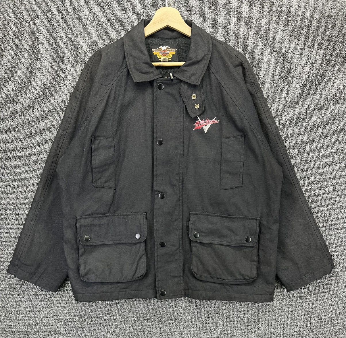Harley Davidson Vintage Harley Davidson Black Racing Jacket Size US L / EU 52-54 / 3 - 1 Thumbnail