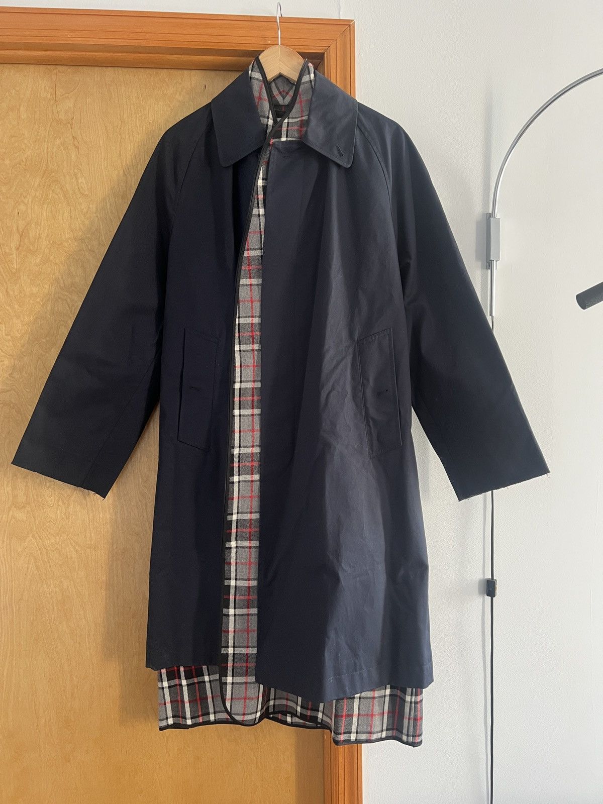 Balenciaga Balenciaga Trench Coat Cotton Twill Dark Navy Size XS / US 0-2 / IT 36-38 - 1 Thumbnail