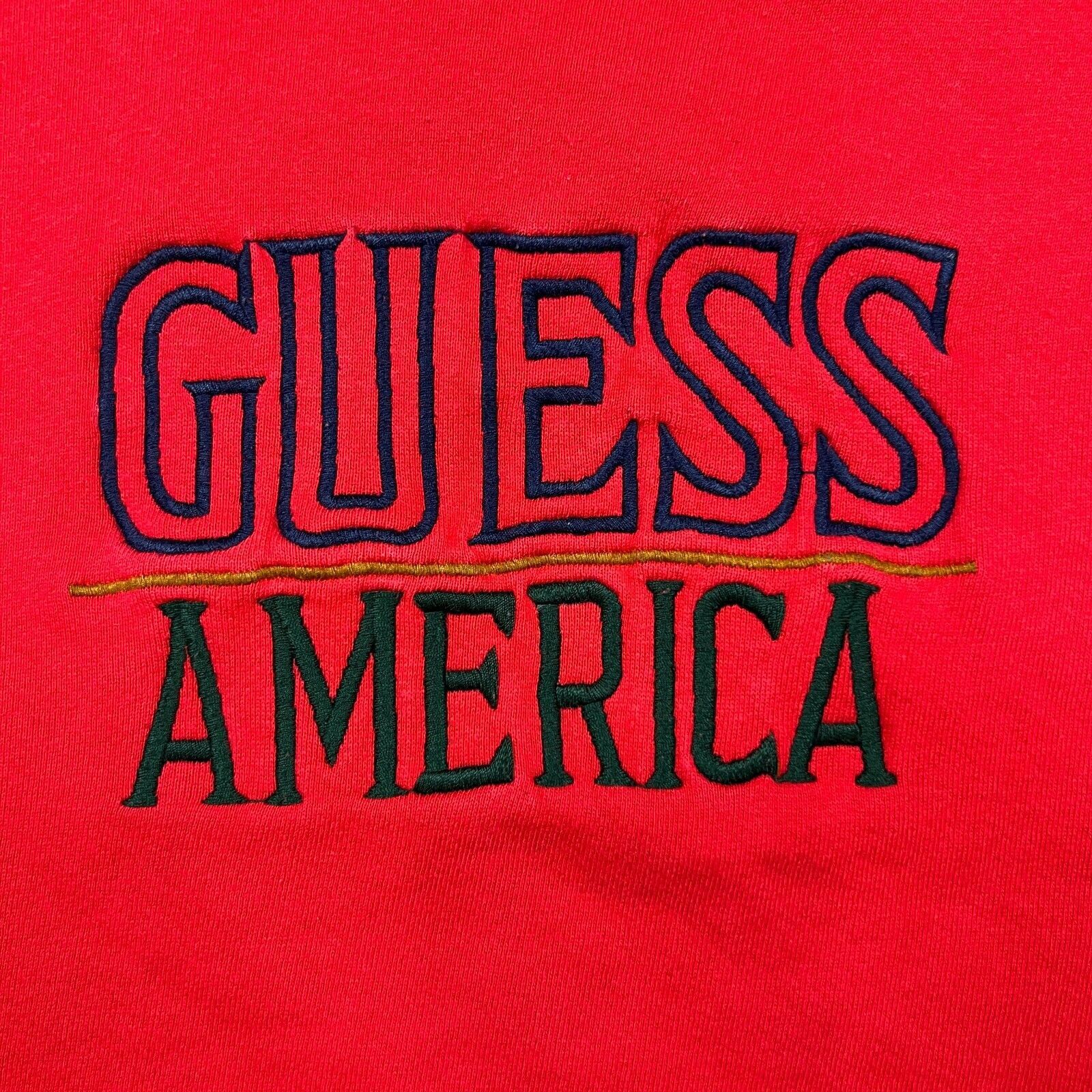 Guess × Vintage Guess USA Sweatshirt Small America Spell Out 90s Crewneck Size US S / EU 44-46 / 1 - 2 Thumbnail