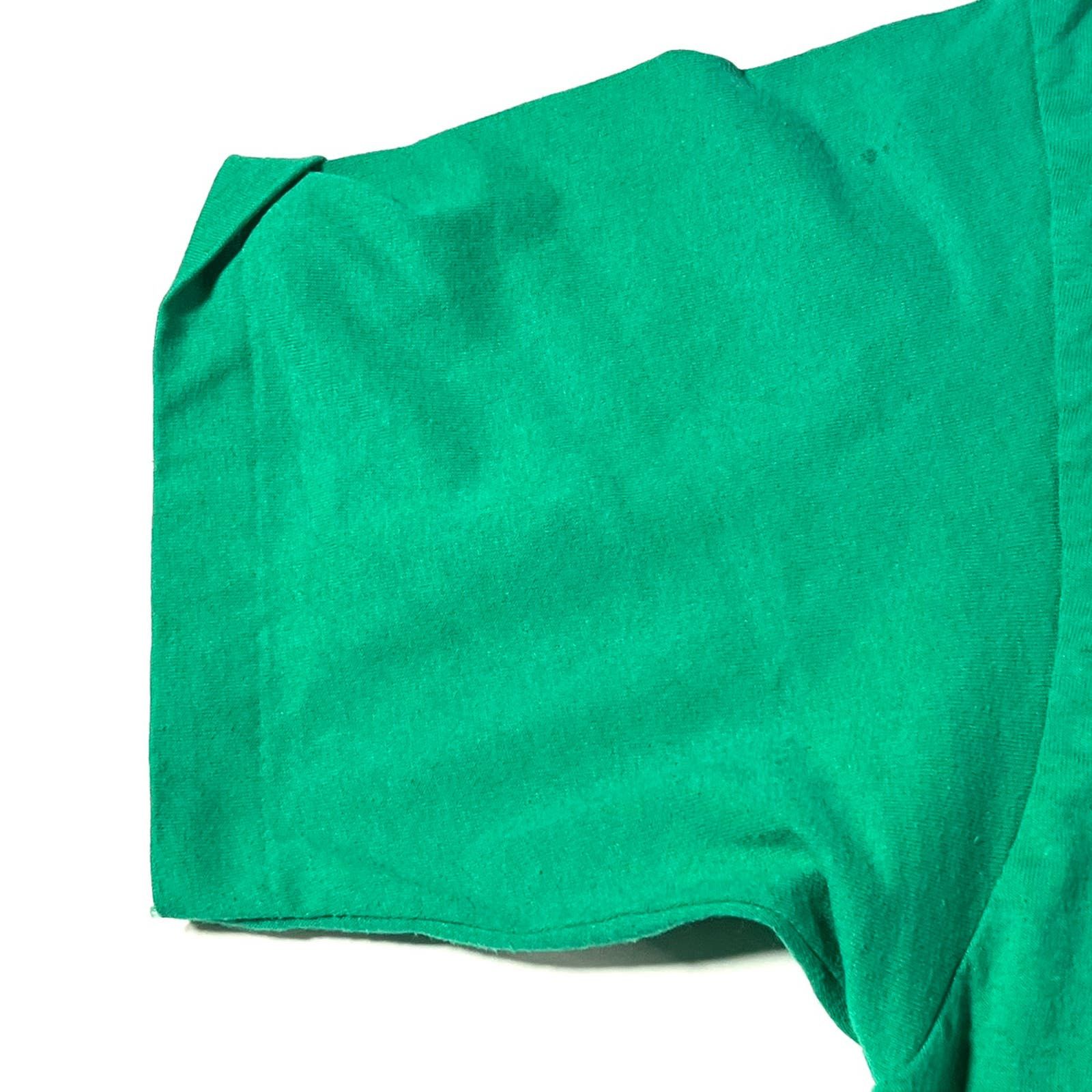 Hanes × Vintage Vintage 1990’s Hanes Single Stitch Green Blank Shirt Large Size US L / EU 52-54 / 3 - 6 Thumbnail