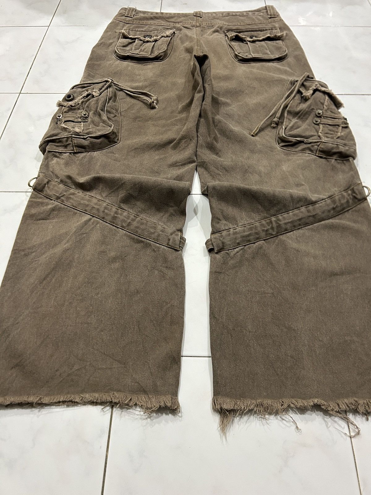 Japanese Brand Y2K Baggy Cargo KaKamer-ri Loose Style Size US 35 - 8 Thumbnail