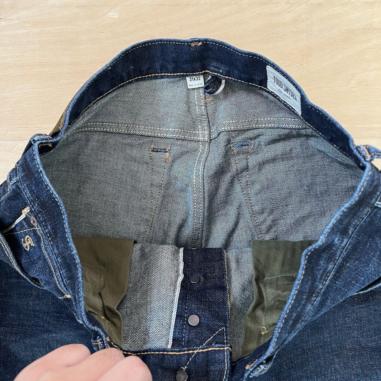 Todd Snyder Todd Snyder Selvedge Jeans 33 Blue Dark Wash Japanese Denim Size US 33 - 6 Thumbnail