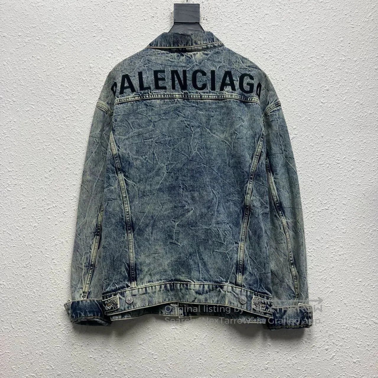 Balenciaga balenciaga marble print denim jacket size 34. Size US XS / EU 42 / 0 - 2 Thumbnail