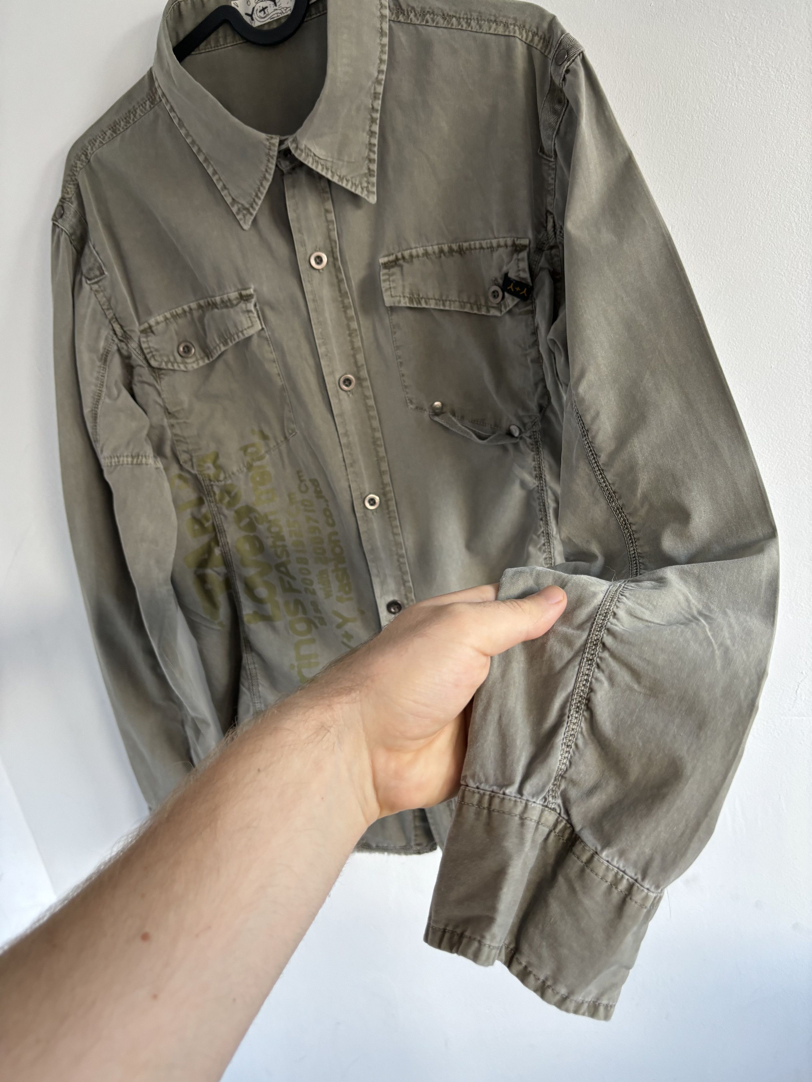 Japanese Brand Vintage Y2K Japanese Y+Y Military Cargo Khaki Shirt Size US S / EU 44-46 / 1 - 6 Thumbnail