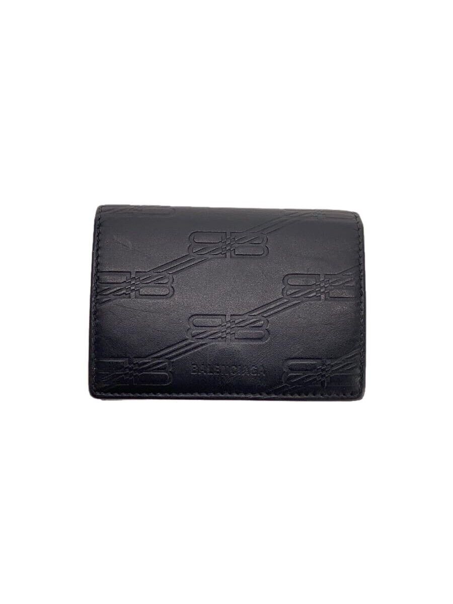 Balenciaga Balenciaga Monogram Tri-Fold Wallet Black Size ONE SIZE - 1 Thumbnail