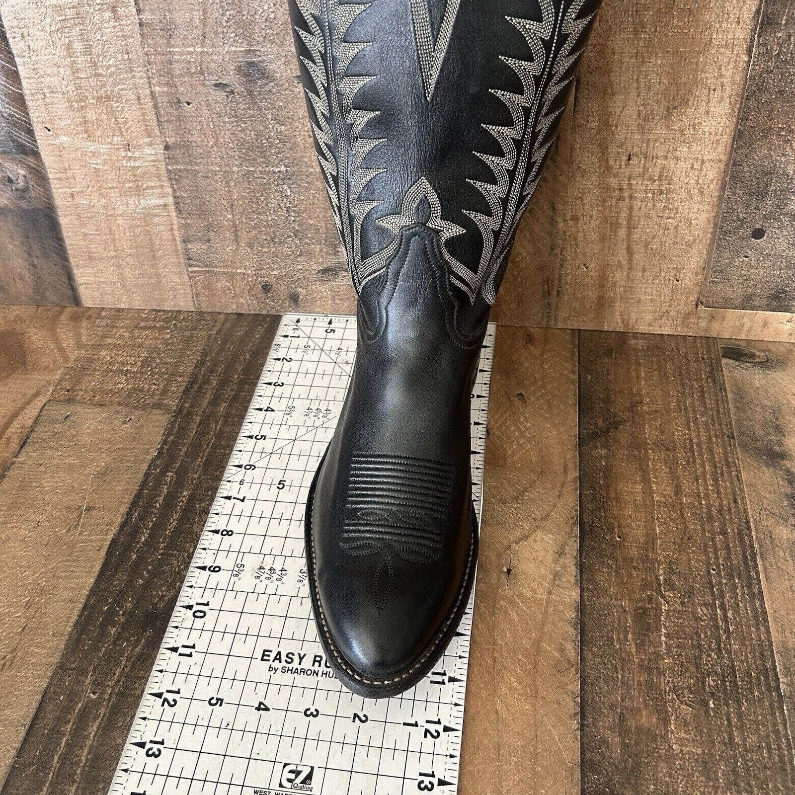 Tony Lama Tony Lama Vintage Classic Black Cowboy Boots Mens 11.5 D Size US 11.5 / EU 44-45 - 6 Thumbnail