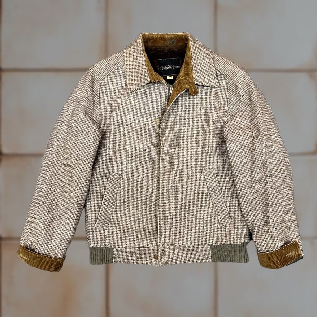 Saks Fifth Avenue VINTAGE Saks Fifth Avenue Houndstooth Wool Bomber Jacket Men’s 36 Size US XXS / EU 40 - 1 Thumbnail