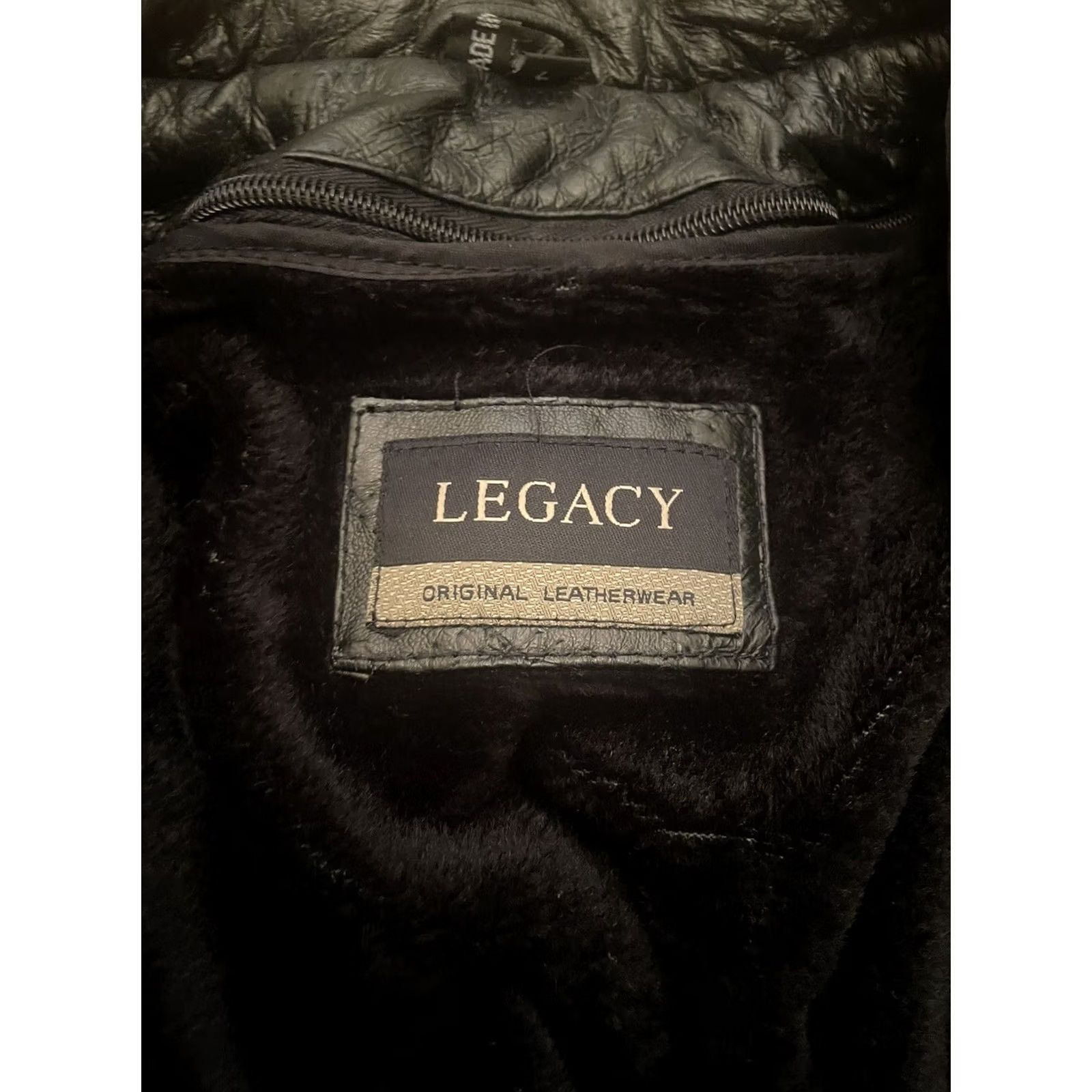 Our Legacy VINTAGE Legacy Jacket L Black VTG Leather Patchwork Size Collared Full Zip Fur Lined Size US L / EU 52-54 / 3 - 5 Thumbnail