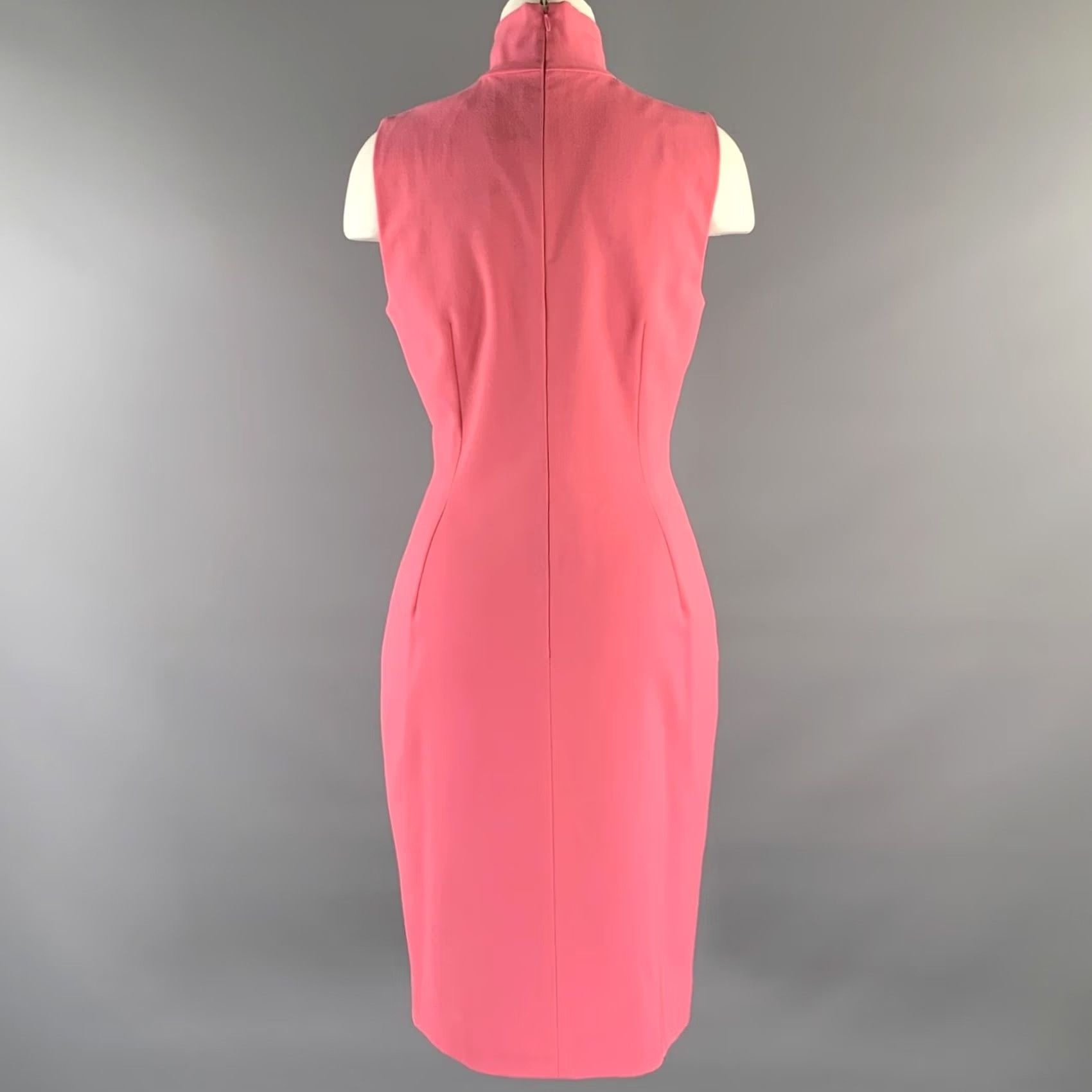 Dolce & Gabbana DOLCE & GABBANA Size S Pink Virgin Wool Sheath Knee-Length Dress Size S / US 4 / IT 40 - 3 Thumbnail