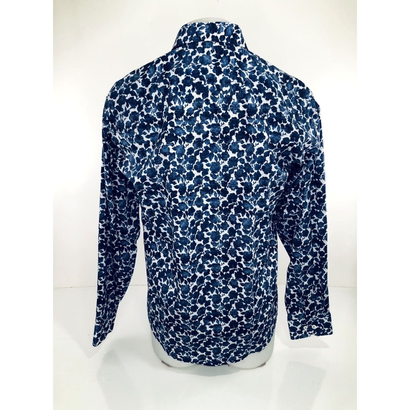 BUGATCHI BUGATCHI Mens S Shirt Floral White / Blue Button-Up Size US S / EU 44-46 / 1 - 4 Thumbnail