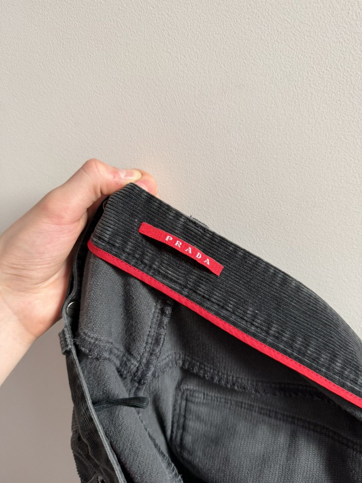 Prada Prada Black Corduroy Pants Zip Pocket Archive Size US 32 / EU 48 - 9 Thumbnail