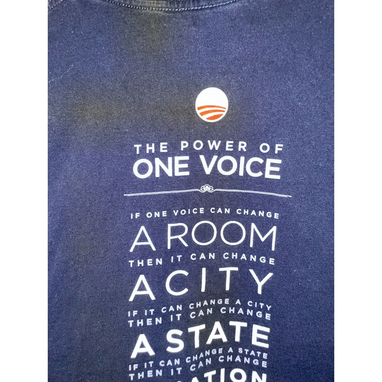 Vintage Barack Obama Shirt One Voice Can Change World Power One Tee Size US XXL / EU 58 / 5 - 6 Thumbnail