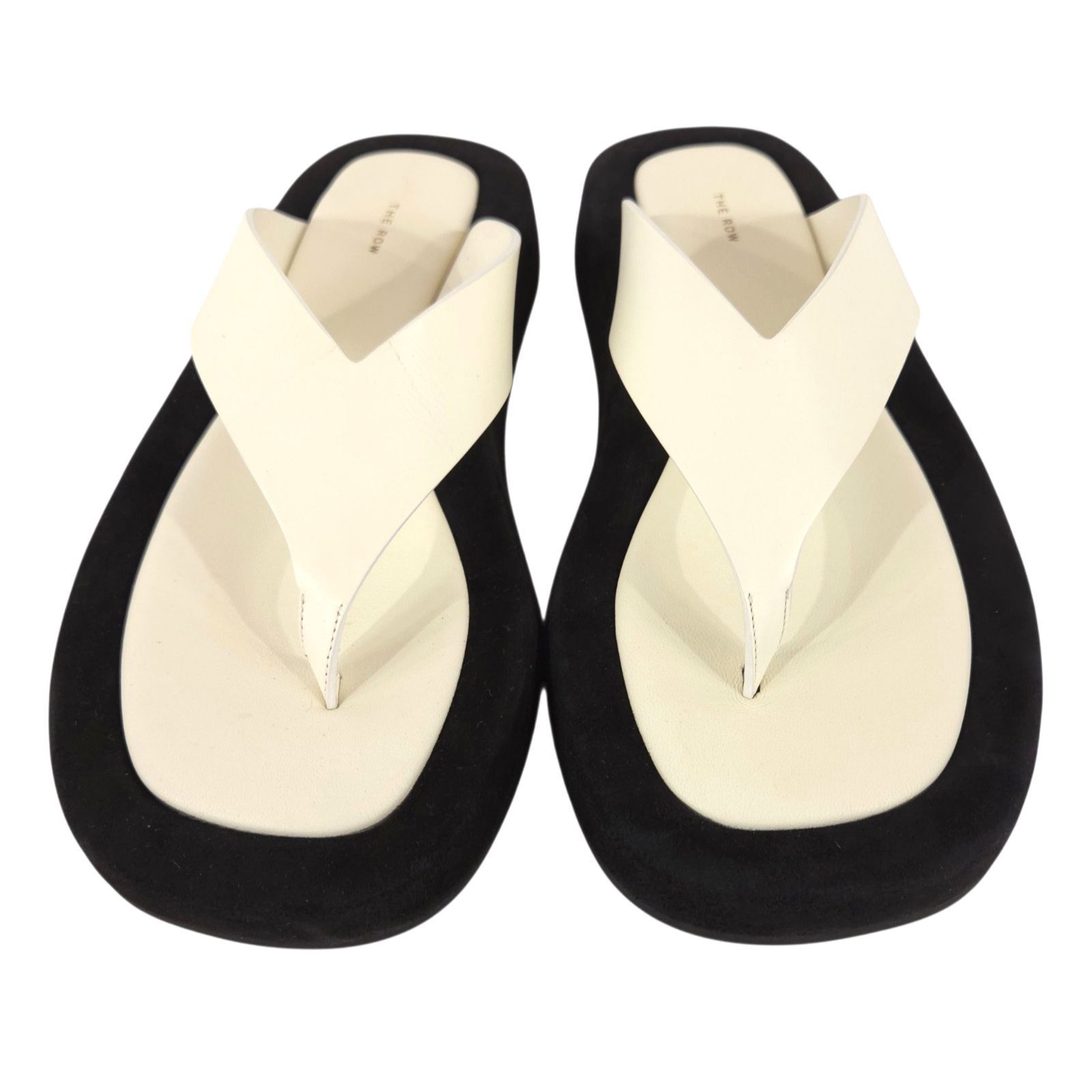 The Row The Row Ginza Slide Sandals US 7 IT 37 Womens Natural Black Size US 7 / IT 37 - 3 Thumbnail