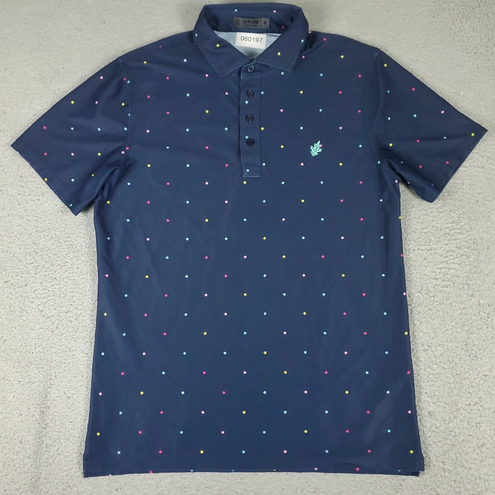 G/FORE G/FORE Polo Shirt Mens Size Medium Navy Blue Star Print Short Sleeve Golf Polo Shirt Mens Medium Navy Blue Star Print 90s? Size US M / EU 48-50 / 2 - 2 Thumbnail
